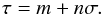 \begin{equation} \label{eq:threshold} \tau = m + n\sigma. \end{equation}