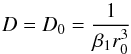 \appendix \setcounter{section}{1} \begin{equation} D=D_{0}=\frac{1}{\beta_{1} r_{0}^{3}} \label{densinit} \end{equation}