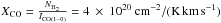 \hbox{$X_\mathrm{CO} = \frac{N_\mathrm{H_2}}{I_\mathrm{CO(1-0)}} = 4~\times~10^{20}~\Xunit$}