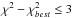 \hbox{$\chi^2 - \chi_{best}^2 \leq 3$}