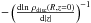 \hbox{$-\left(\frac{{\rm d}\!\ln\,\rho _{\rm disc}(R,z=0)}{{\rm d}|z|}\right)^{-1}$}