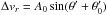 \hbox{$\Delta v_r=A_0\sin(\theta'+\theta'_0)$}