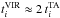\hbox{$t_i^{\rm VIR}\approx 2\,t_i^{\rm TA}$}