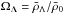 \hbox{$\Omega_{\Lambda} = \bar\rho_{\Lambda}/\bar \rho_0$}