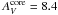 \hbox{$A^{\rm core}_V = 8.4$}