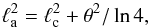 \begin{equation} \ell^2_{\rm a} = \ell^2_{\rm c} + \theta^2/\ln 4, \label{Eq10} \end{equation}