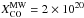 \hbox{$X_{\rm CO}^{\rm MW}=2\times10^{20}$}