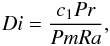 \begin{eqnarray} Di=\frac{c_1Pr}{Pm Ra}, \end{eqnarray}