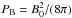 \hbox{$P_{\rm B}=B_{0}^{2}/(8\pi)$}
