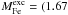 \hbox{$M_{\rm Fe}^{\rm exc} = (1.67$}