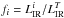 \hbox{$f_i=L_{\mathrm{IR}}^i/L_{\mathrm{IR}}^T$}