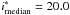 Mathematical equation: \hbox{$i^\ast_{\rm median}=20.0$}