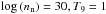Mathematical equation: \hbox{$\log \left( n_{\rm n} \right) = 30, T_9 = 1$}