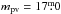 Mathematical equation: \hbox{$m_{\rm pv}=17\fm0$}