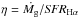 Mathematical equation: \hbox{$\eta = \dot{M_{\rm g}}/{\it SFR}_{\rm H\alpha}$}