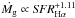 Mathematical equation: \hbox{$\dot{M_{\rm g}} \propto {\it SFR}_{\rm H\alpha}^{+1.11}$}