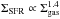 Mathematical equation: \hbox{$\Sigma_{\rm SFR} \propto \Sigma_{\rm gas}^{1.4}$}