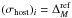 Mathematical equation: \hbox{$(\sigma_{\rm host})_i = \Delta_M^{\rm ref}$}