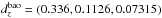 Mathematical equation: \hbox{$d_z^{\rm bao} = (0.336, 0.1126, 0.07315)$}