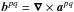 Mathematical equation: \hbox{$\bb^{pq}=\nab\times\aaaa^{pq}$}