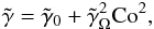 Mathematical equation: \begin{eqnarray} \tilde\gamma=\tilde\gamma_{0}+\tilde\gamma_{\Omega}^{2}\Co^2, \end{eqnarray}