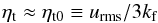 Mathematical equation: \begin{equation} \etat\approx\etatz\equiv\urms/3\kf \label{etat} \end{equation}