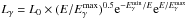 Mathematical equation: \hbox{$L_{{\rm \gamma}} = L_{0} \times (E/E_{\gamma}^{{\rm max}})^{0.5}{\rm e}^{-E_{\gamma}^{{\rm min}}/E}{\rm e}^{E/E_{\gamma}^{{\rm max}}}$}