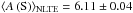 Mathematical equation: \hbox{$\langle{A}\left({\rm S}\right)\rangle_{\rm NLTE} =6.11\pm 0.04$}