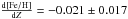 Mathematical equation: \hbox{$\frac{{\rm d [Fe/H]}}{{\rm d} Z}=-0.021\pm0.017$}