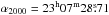 Mathematical equation: \hbox{$\alpha_{2000} = 23^{\rm h}07^{\rm m}28\fs71$}