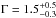 Mathematical equation: \hbox{$\Gamma=1.5_{-0.3}^{+0.5}$}