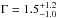 Mathematical equation: \hbox{$\Gamma=1.5_{-1.0}^{+1.2}$}