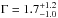 Mathematical equation: \hbox{$\Gamma=1.7_{-1.0}^{+1.2}$}