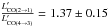 Mathematical equation: \hbox{$\frac{L'_{\rm CO(2\to1)}}{L'_{\rm CO(4\to3)}}=1.37\pm0.15$}