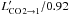 Mathematical equation: \hbox{${L'_{\rm CO\,2\to1}}/0.92$}