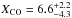 Mathematical equation: \hbox{$X_{\rm CO} = 6.6_{-4.3}^{+2.2}$}