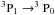 Mathematical equation: \hbox{$^3{\rm P}_1\to^3{\rm P}_0$}