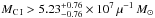 Mathematical equation: \hbox{$M_{\rm C\,I}>5.23_{-0.76}^{+0.76}\times10^7\,\mu^{-1}\,{M_{\sun}}$}