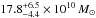 Mathematical equation: \hbox{$17.8_{-4.4}^{+6.5}\times10^{10}\,M_{\odot}$}