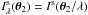 Mathematical equation: \hbox{$I^{\rm s}_\lambda(\vc\theta_2)=I^{\rm s}(\vc\theta_2/\lambda ) $}