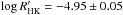 Mathematical equation: \hbox{$\log R^{\prime}_{\rm HK} = -4.95 \pm 0.05$}