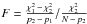 Mathematical equation: \hbox{$F=\frac{\chi^2_1\,-\,\chi^2_2}{p_2\,-\,p_1} / \frac{\chi^2_2}{N\,-\,p_2}$}