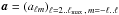Mathematical equation: \hbox{$\vec{a} = \left(a_{\ell m}\right)_{\ell=2..\ell_\mathrm{max}\, , \, m=-\ell..\ell}$}