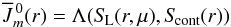 Mathematical equation: \begin{equation} \Jmbarz(r) = \Lambda(\SL(r,\mu),\Scont(r)) \label{eqn:j0} \end{equation}