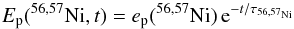 Mathematical equation: \begin{eqnarray*} E_\mathrm{p}(\nilx,t)=e_\mathrm{p}(\nilx)\,{\rm e}^{-t/\tau_{\nilx}} \end{eqnarray*}