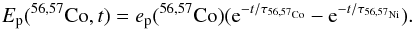 Mathematical equation: \begin{eqnarray*} E_\mathrm{p}(\colx,t)=e_\mathrm{p}(\colx)({\rm e}^{-t/\tau_{\colx}} - {\rm e}^{-t/\tau_{\nilx}}). \end{eqnarray*}