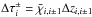 Mathematical equation: \hbox{$\Delta\tau^{\pm}_{i}=\bar{\chi}_{i,i\pm1}\Delta z_{i,i\pm1}$}