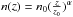 Mathematical equation: \hbox{$n(z)=n_0 (\frac{z}{z_0})^{\alpha}$}
