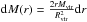 Mathematical equation: \hbox{${\rm d}M(r)=\frac{2r \mvir}{\rvir^2} {\rm d}r$}