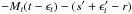 Mathematical equation: \hbox{$-M_t(t-\epsilon_t) -(s'+\epsilon_t'-r)$}